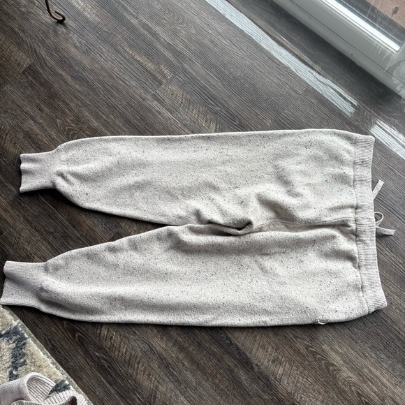 Sweater Set - joggers & v-neck sweater - speckled cream color - cotton blend - Picture 7 of 11